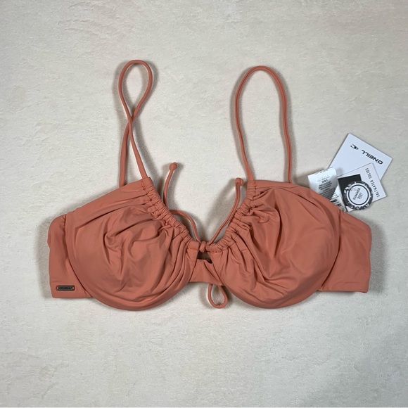 O’NEILL Avalon Saltwater Solids Swimsuit Underwire Bikini Top, D-Cup, Large - Picture 1 of 5